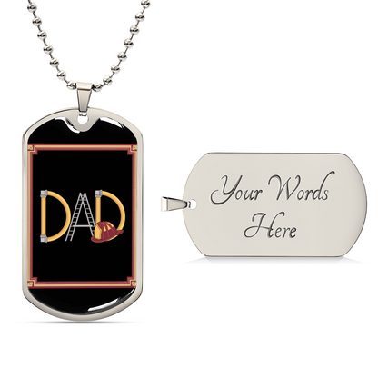 Father gift retirement personalized custom necklace tag fine jewelry