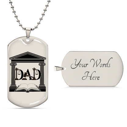 Father gift retirement personalized custom necklace fine jewelry