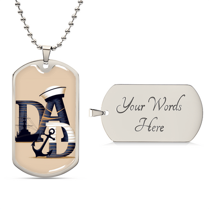 Father gift retirement personalized custom necklace fine jewelry