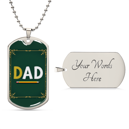 Father gift retirement personalized custom necklace fine jewelry