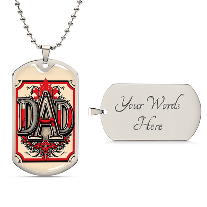 Father tag retirement gift personalized custom necklace fine jewelry