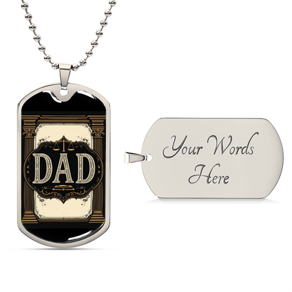 Father's Day Gift Custom Name Necklace| retirement personalized tag custom fine jewelry