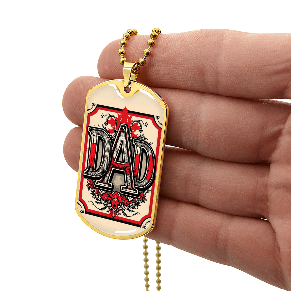 Father tag retirement gift personalized custom necklace fine jewelry