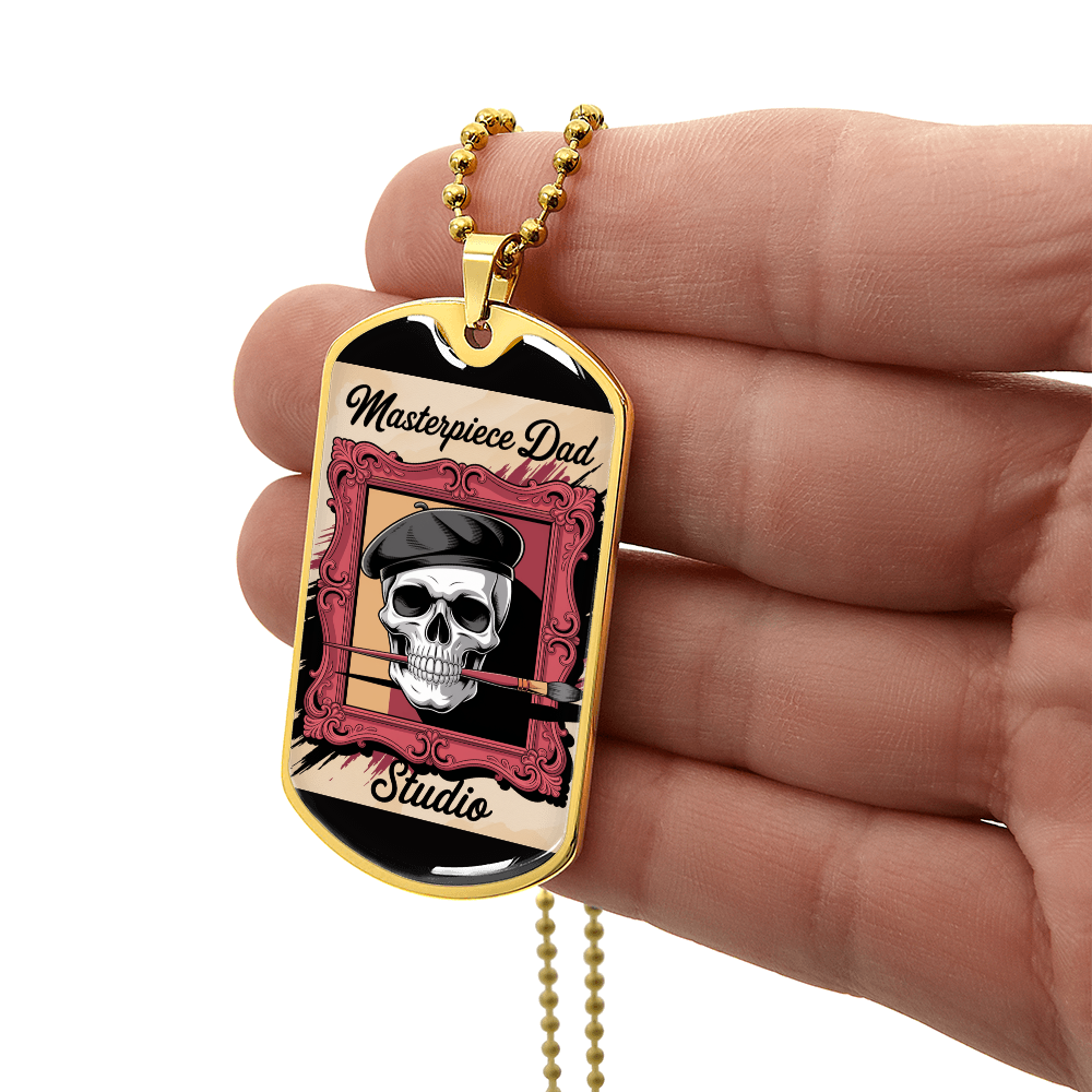 Dad gift retirement tag necklace personalized