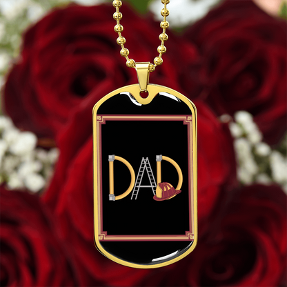 Father gift retirement personalized custom necklace tag fine jewelry