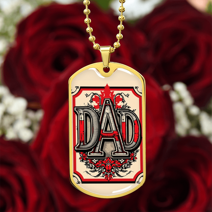 Father tag retirement gift personalized custom necklace fine jewelry