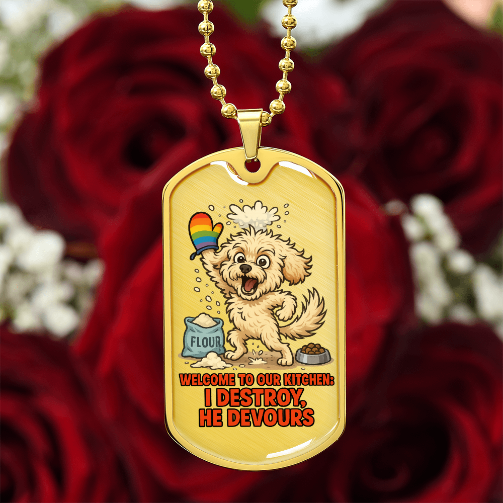 Pride Necklace Custom Name| Dog Tag Chain | Custom Dog Tag