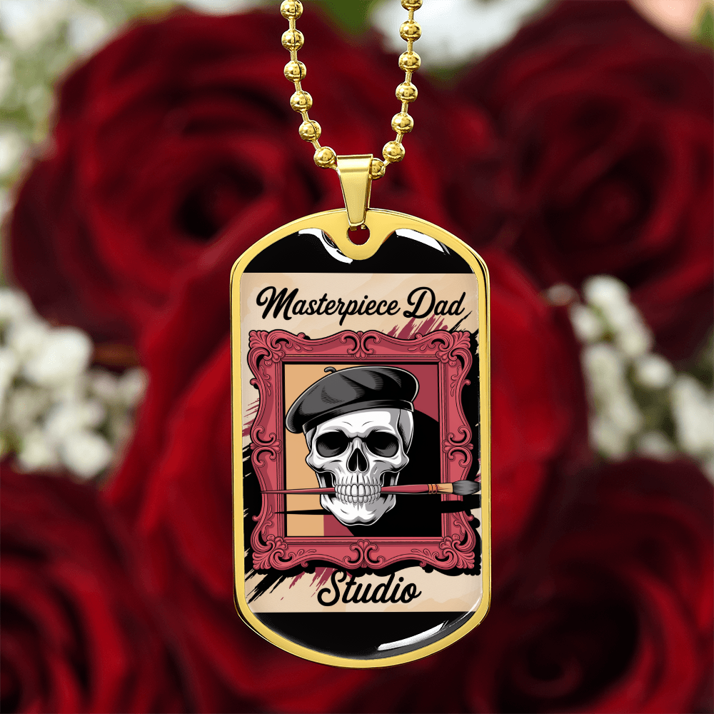 Dad gift retirement tag necklace personalized
