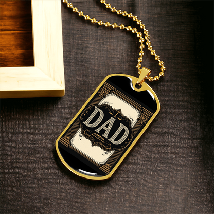 Father's Day Gift Custom Name Necklace| retirement personalized tag custom fine jewelry