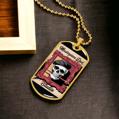 Dad gift retirement tag necklace personalized
