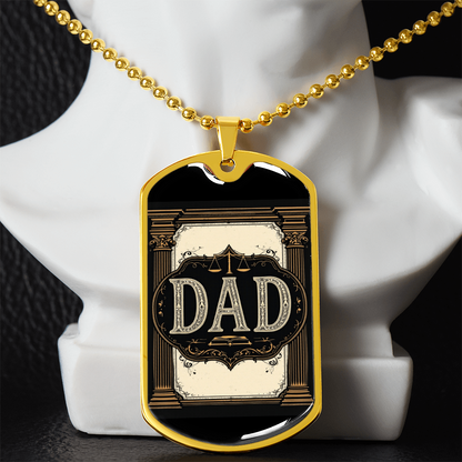Father's Day Gift Custom Name Necklace| retirement personalized tag custom fine jewelry