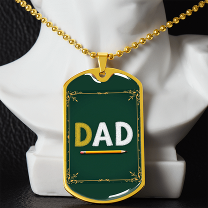 Father gift retirement personalized custom necklace fine jewelry