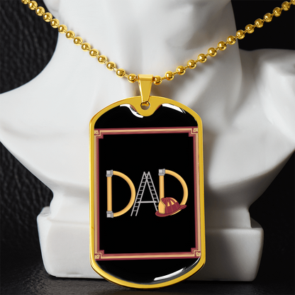 Father gift retirement personalized custom necklace tag fine jewelry