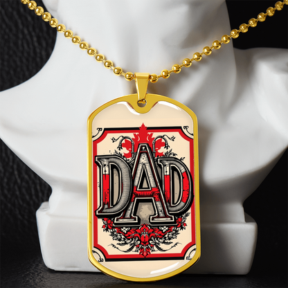 Father tag retirement gift personalized custom necklace fine jewelry