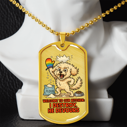 Pride Necklace Custom Name| Dog Tag Chain | Custom Dog Tag