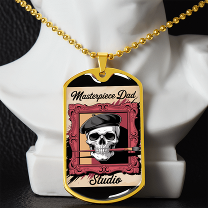 Dad gift retirement tag necklace personalized