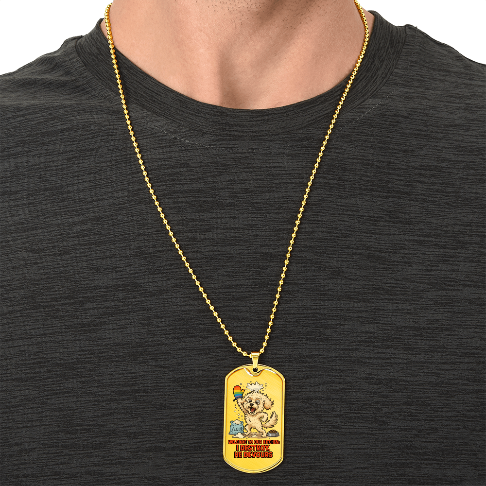 Pride Necklace Custom Name| Dog Tag Chain | Custom Dog Tag