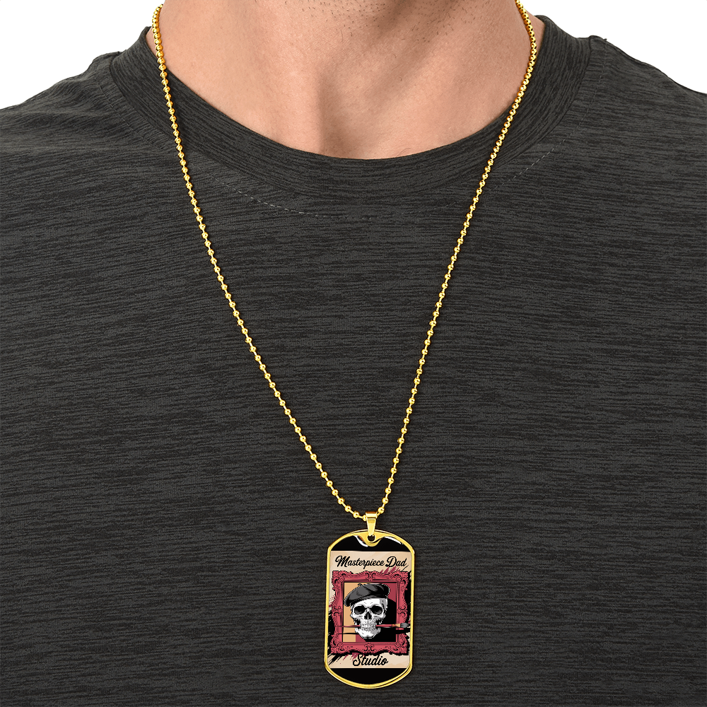 Dad gift retirement tag necklace personalized