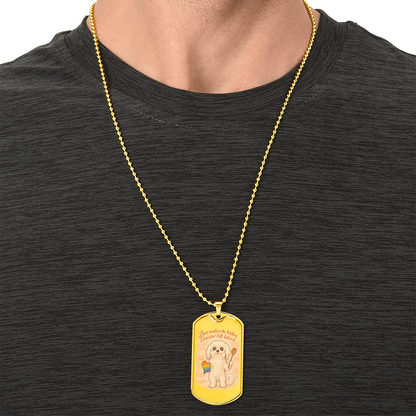 Pride Necklace Custom Name| Dog Tag Chain | Custom Dog Tag
