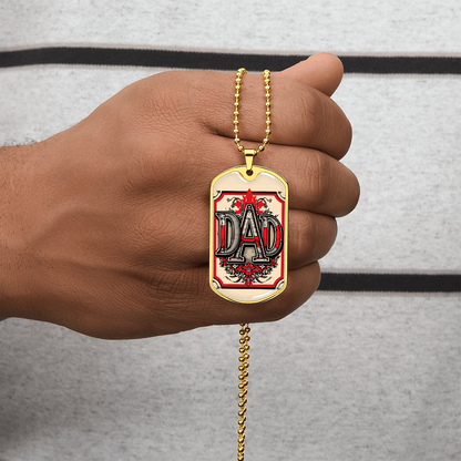 Father tag retirement gift personalized custom necklace fine jewelry