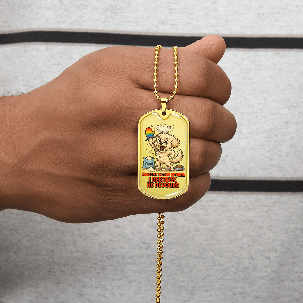 Pride Necklace Custom Name| Dog Tag Chain | Custom Dog Tag