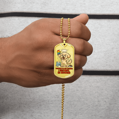 Pride Necklace Custom Name| Dog Tag Chain | Custom Dog Tag