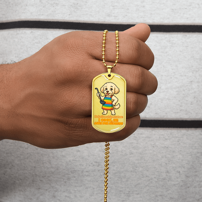 Pride Necklace Custom Name| Dog Tag Chain | Custom Dog Tag