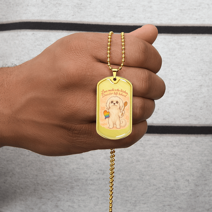 Pride Necklace Custom Name| Dog Tag Chain | Custom Dog Tag