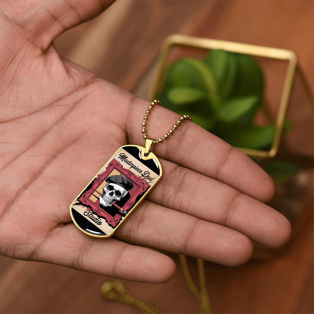 Dad gift retirement tag necklace personalized
