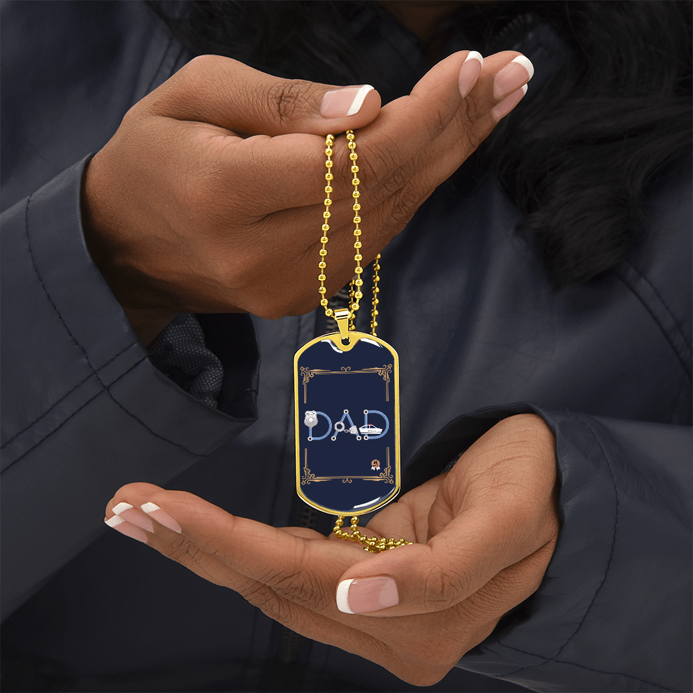 Father gift retirement personalized custom tag