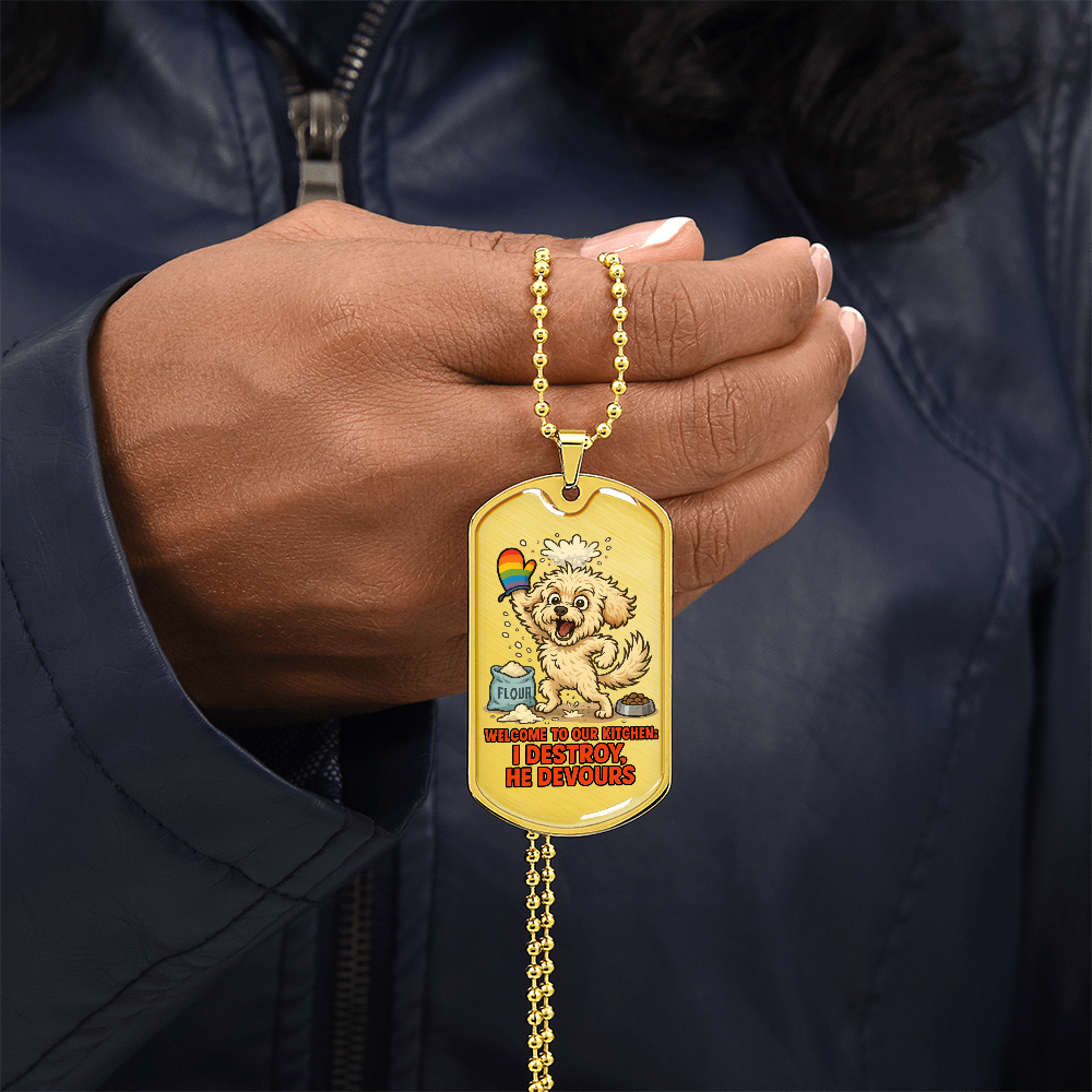 Pride Necklace Custom Name| Dog Tag Chain | Custom Dog Tag