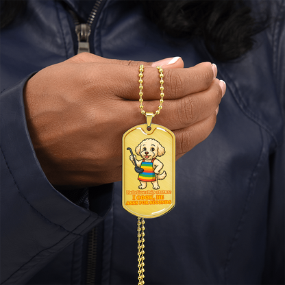 Pride Necklace Custom Name| Dog Tag Chain | Custom Dog Tag