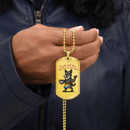 Pride Necklace Custom Name| Dog Tag Chain | Custom Dog Tag