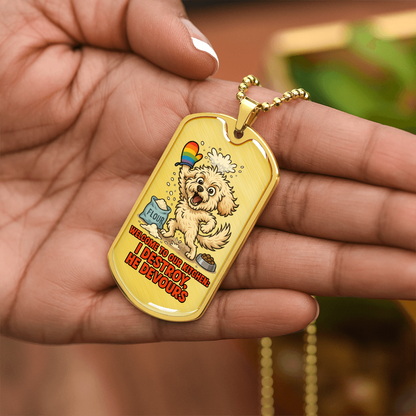 Pride Necklace Custom Name| Dog Tag Chain | Custom Dog Tag