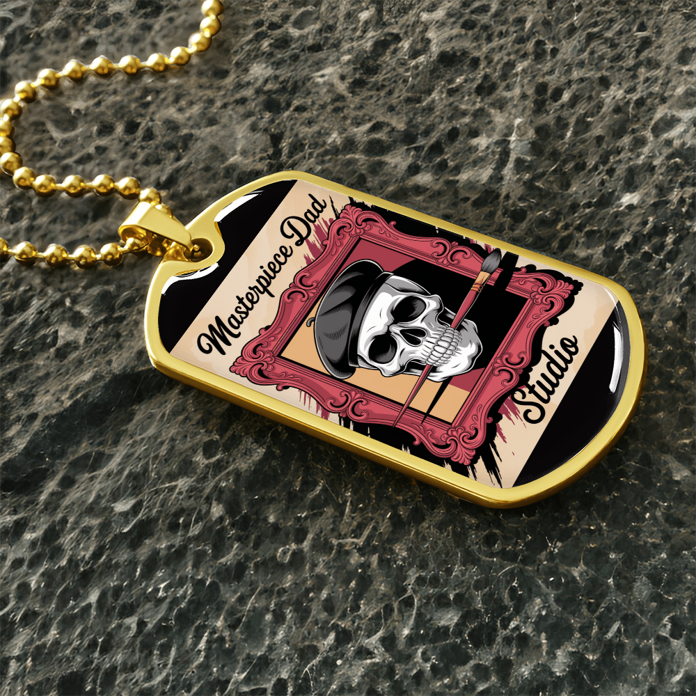 Dad gift retirement tag necklace personalized