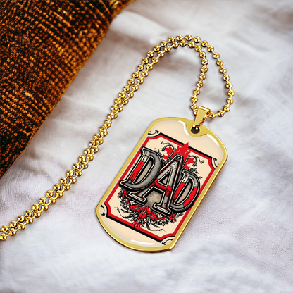 Father tag retirement gift personalized custom necklace fine jewelry