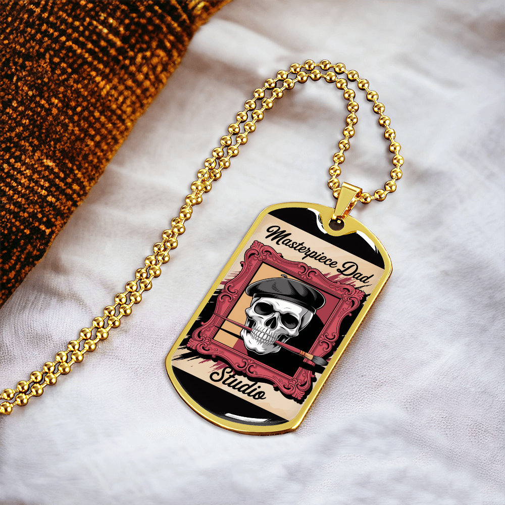 Dad gift retirement tag necklace personalized