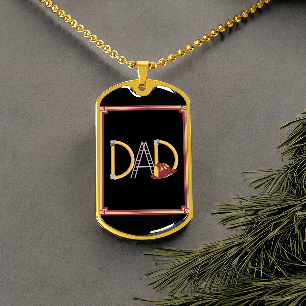 Father gift retirement personalized custom necklace tag fine jewelry