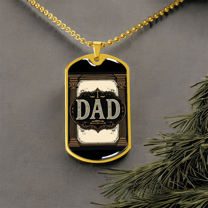 Father's Day Gift Custom Name Necklace| retirement personalized tag custom fine jewelry