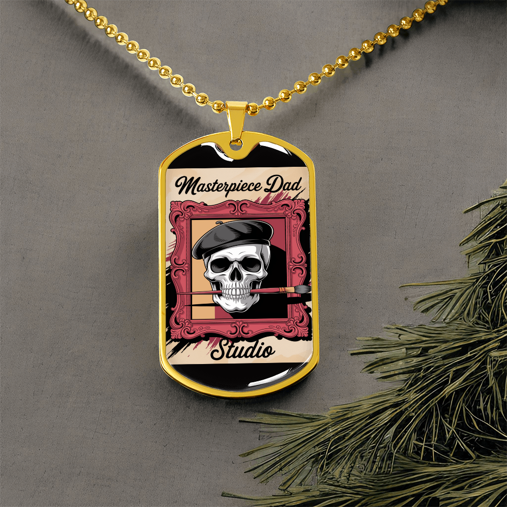 Dad gift retirement tag necklace personalized