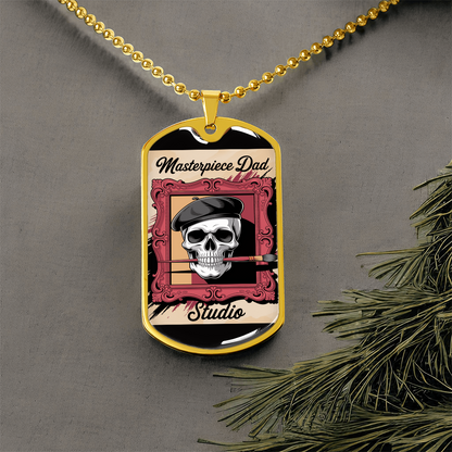 Dad gift retirement tag necklace personalized