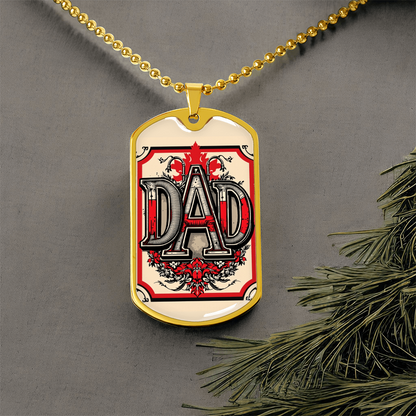 Father tag retirement gift personalized custom necklace fine jewelry