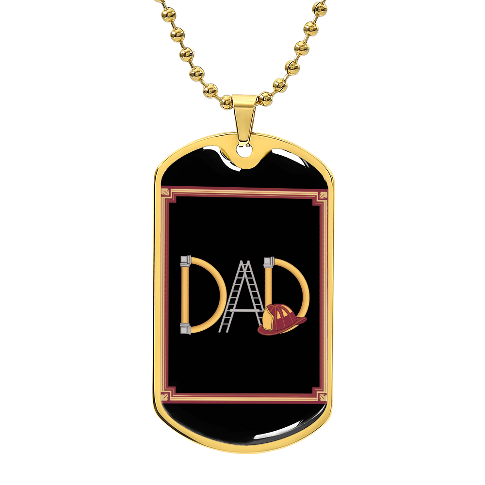 Father gift retirement personalized custom necklace tag fine jewelry