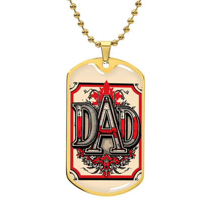 Father tag retirement gift personalized custom necklace fine jewelry