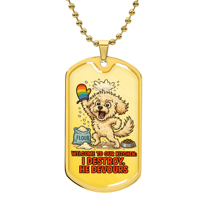 Pride Necklace Custom Name| Dog Tag Chain | Custom Dog Tag
