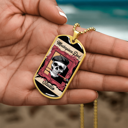 Dad gift retirement tag necklace personalized