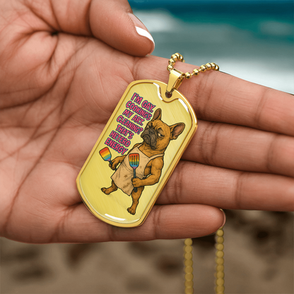 Pride Necklace Custom Name| Dog Tag Chain | Custom Dog Tag