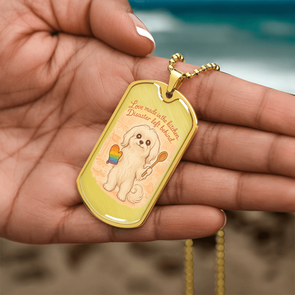 Pride Necklace Custom Name| Dog Tag Chain | Custom Dog Tag