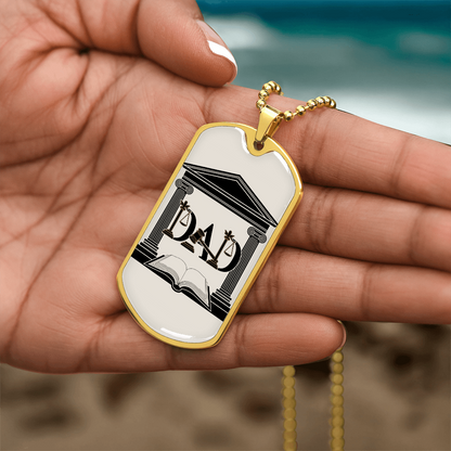 Father gift retirement personalized custom necklace fine jewelry