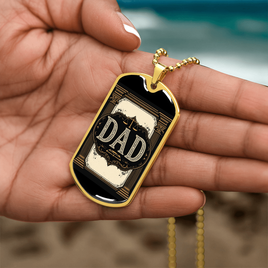 Father's Day Gift Custom Name Necklace| retirement personalized tag custom fine jewelry